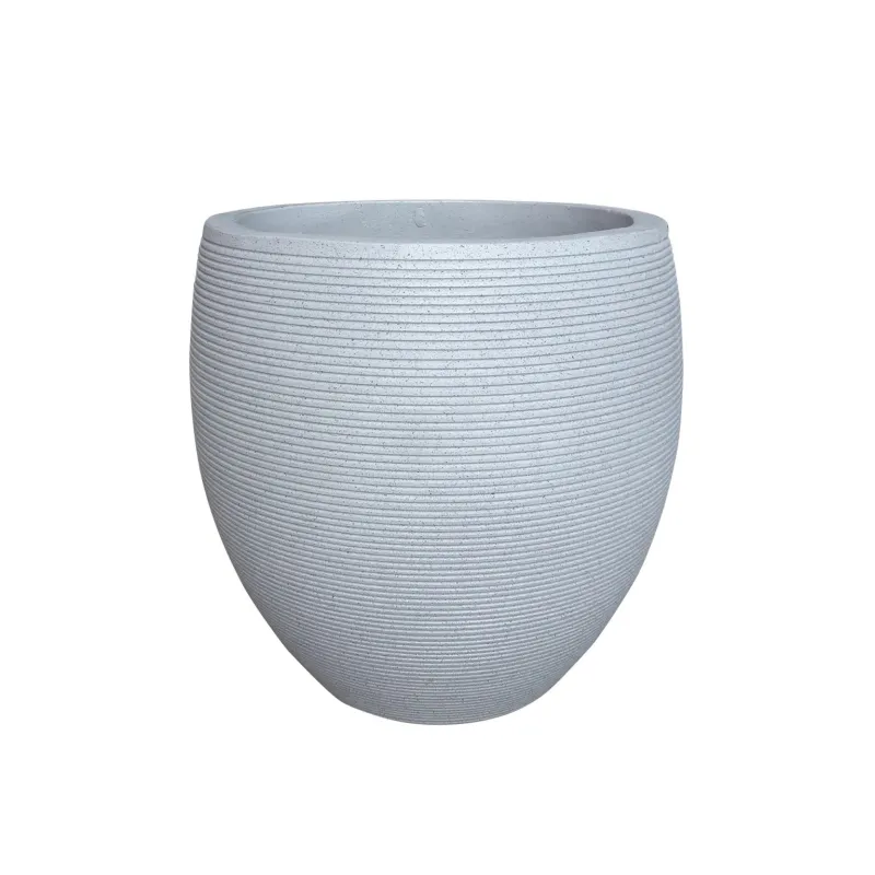 Puķu pods Domoletti RP17-695, keramika-cementa, balta