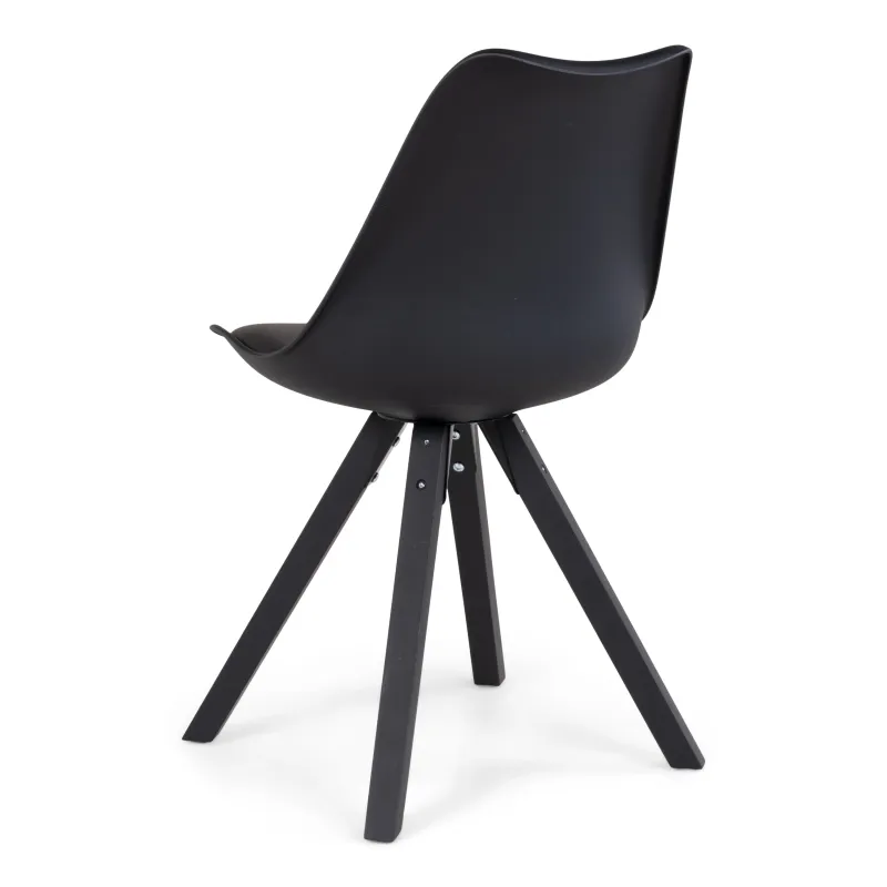 Ēdamistabas krēsls Domoletti, melna, 56 cm x 40 cm x 86 cm