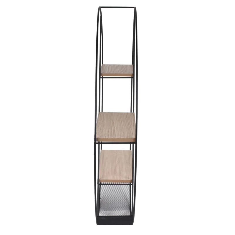 Sienas plaukts Domoletti Sefy, brūna-melna, 60 cm x 10 cm x 60 cm