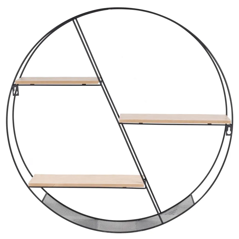 Sienas plaukts Domoletti Sefy, brūna-melna, 60 cm x 10 cm x 60 cm