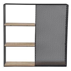 Plaukts rhodri 3 plaukti melns br. balts