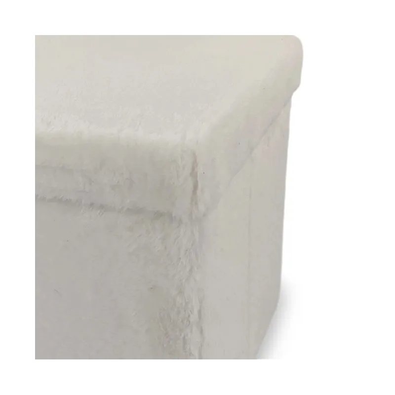 Pufs Domoletti Mateo, balta, 38 cm x 38 cm x 38 cm