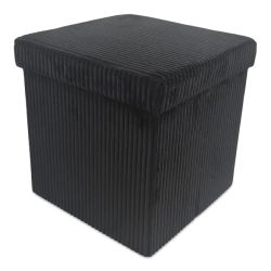 Pufs 38x38x38 cm melns mazs