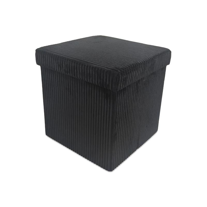 Pufs 38x38x38 cm melns mazs