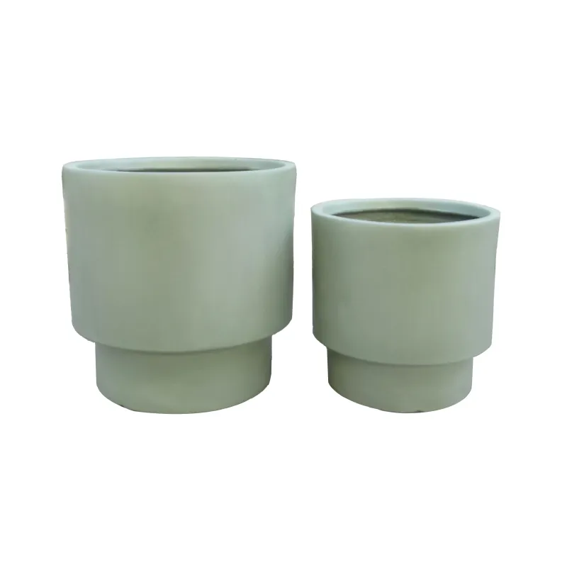 Puķu pods Domoletti LT14766-1S, keramika-māls, zaļa krās.