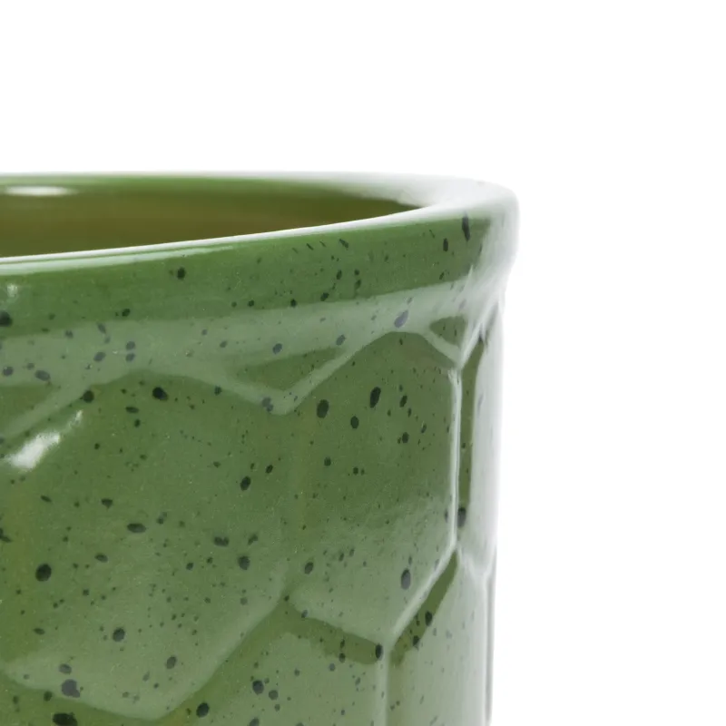 Puķu pods Domoletti FP.0057.022.5.M, keramika-māls, zaļa krās.