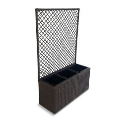 Puķu kaste mandy brūna 78 cm