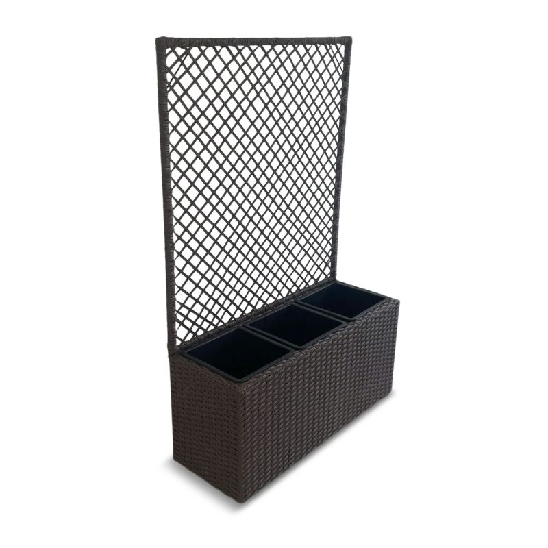 Puķu kaste mandy brūna 78 cm