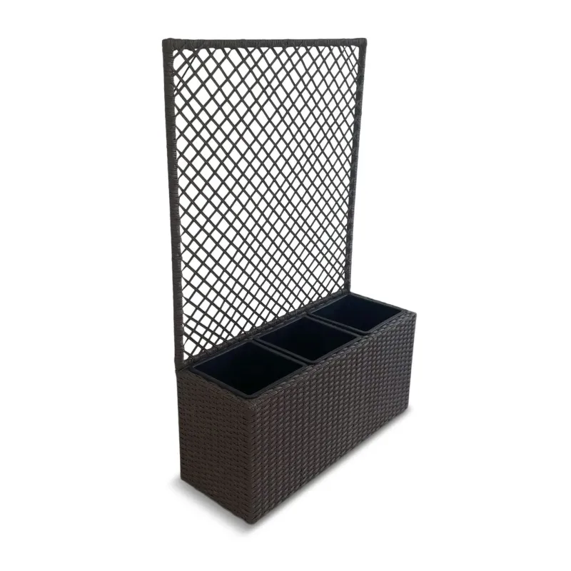 Puķu pods Domoletti 53000010615, plastmasa, brūna