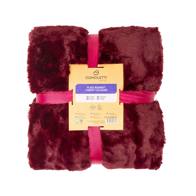 Pledas Domoletti Cherry Lacquer, vyšnios sp., 150 cm x 200 cm