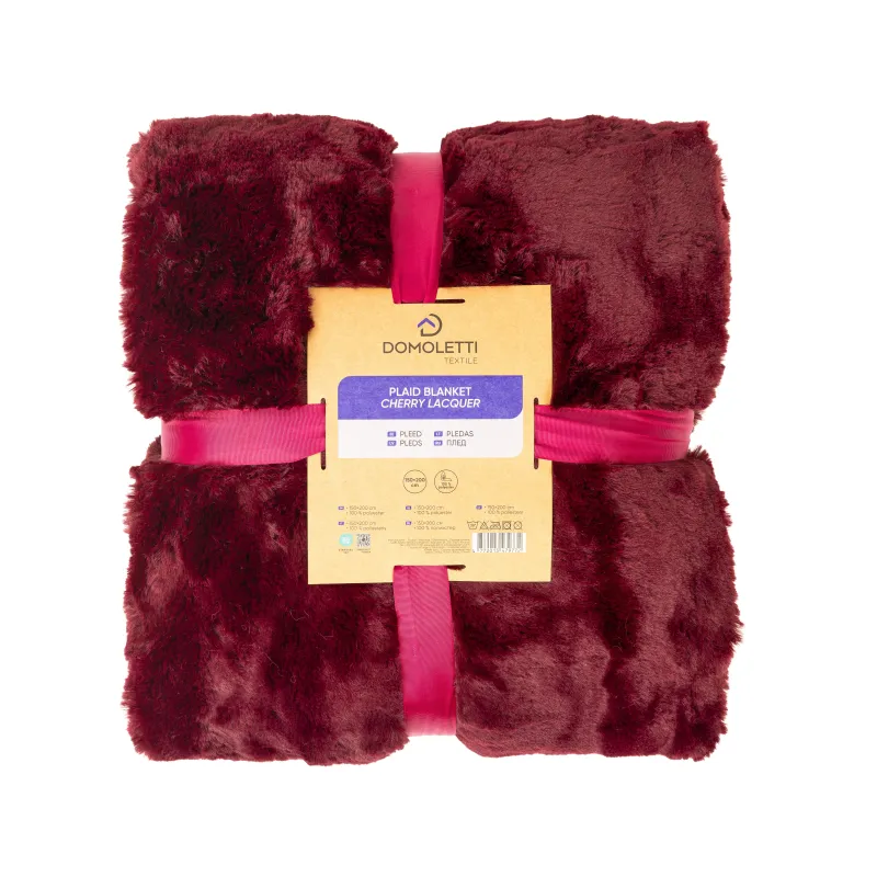 Pleed Domoletti Cherry Lacquer, kirss, 150 cm x 200 cm