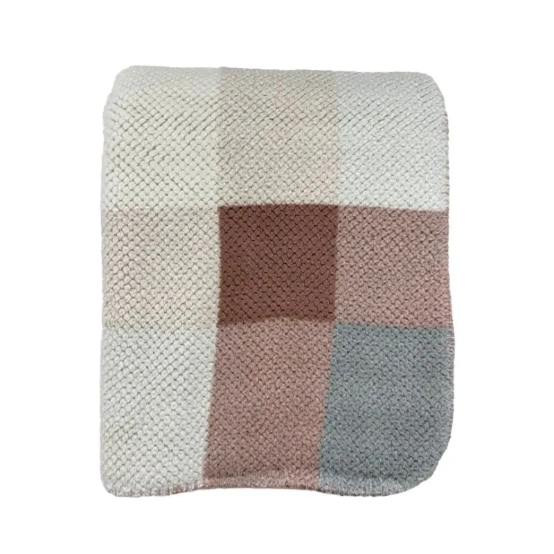 Pleed Domoletti Cloudy, roosa-hall, 150 cm x 200 cm