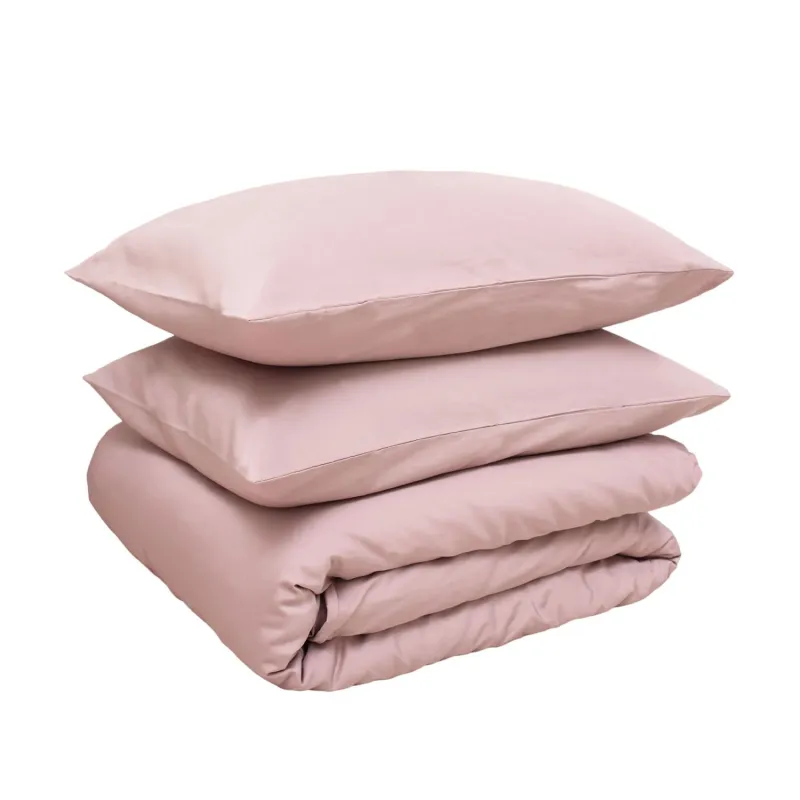 Voodipesukomplekt Domoletti Solid POWDER, roosa, 200 x 220 cm