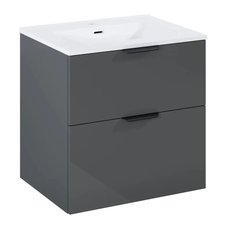 Vannas istabas skapis ar izlietni Masterjero Ekoline, antracīta, 45.6 cm x 60.8 cm x 61.1 cm