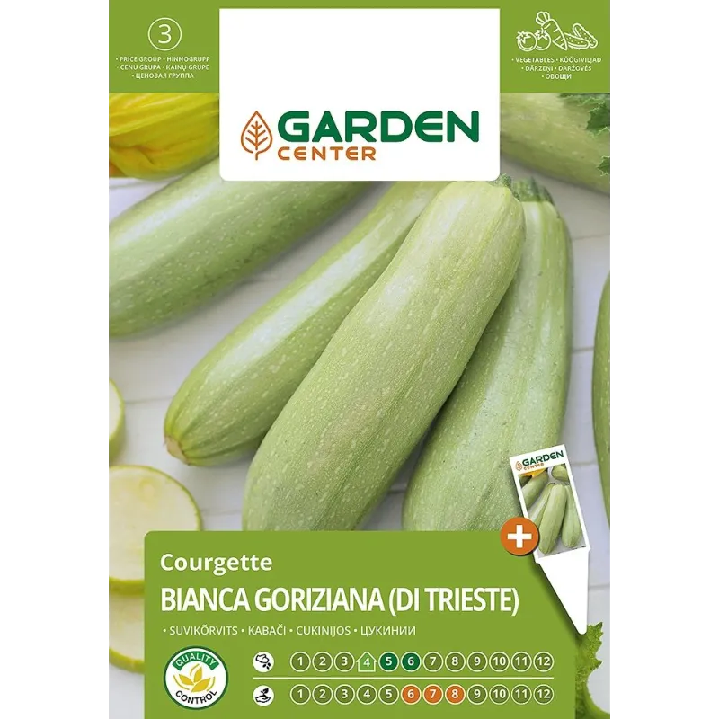 Sėklos Garden Center, cukinijos BIANCA DI TRIESTE, 2 g