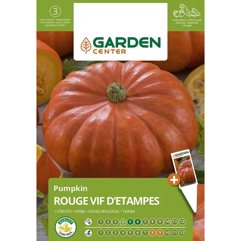 Sēklas Garden Center, ķirbis ROUGE VIF DETAMPES, 2 g