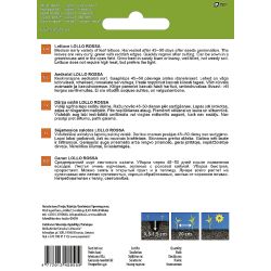 Sēklas dārzeņu salātu lollo rossa 1g