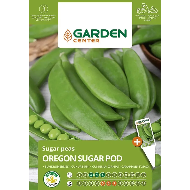 Sēklas Garden Center, zirņi OREGON SUGAR, 20 g