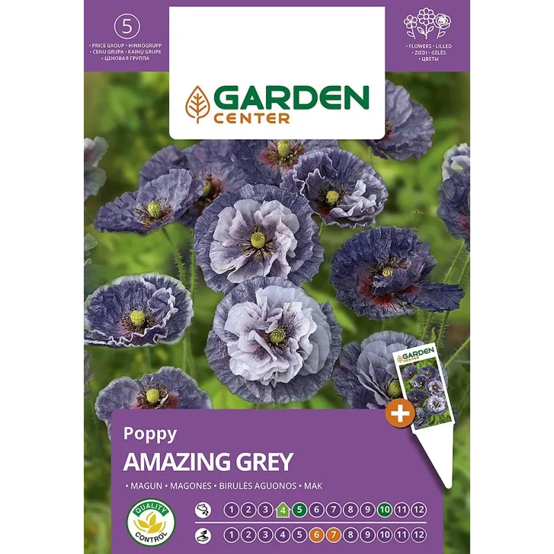 Sēklas Garden Center magones EARLY GREY, 0.3 g