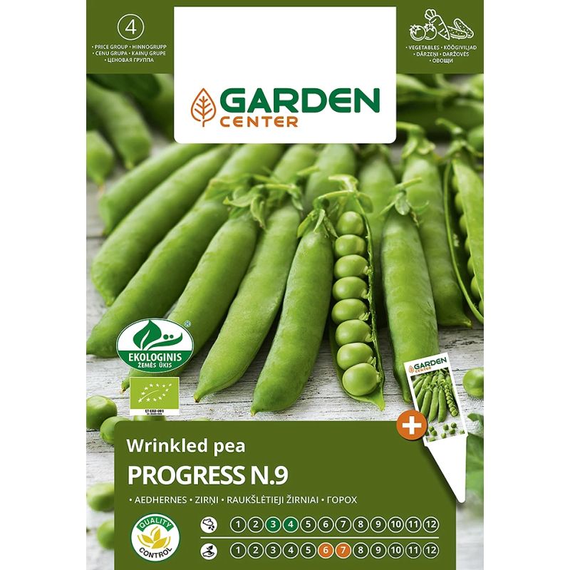 Sēklas dārzeņu zirņi progress n.9 20g