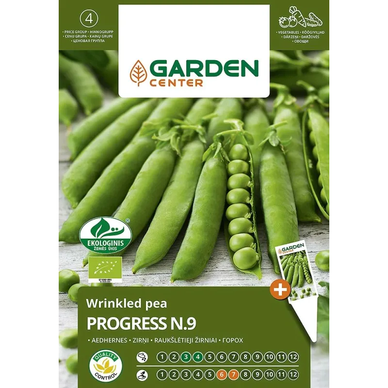 Sēklas Garden Center, zirņi PROGRESS N, 20 g