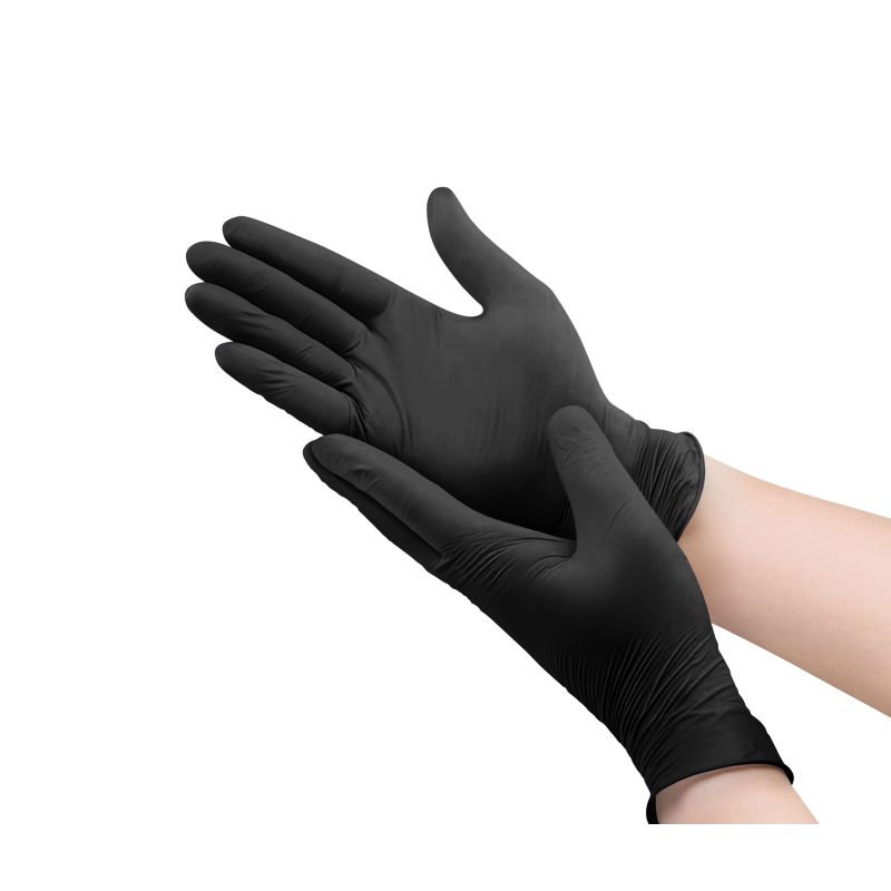 Nitrila cimdi, melni, Kid-Man N100, XS izmērs