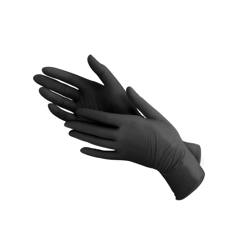 Nitrile gloves black Kid-Man N100, size XS