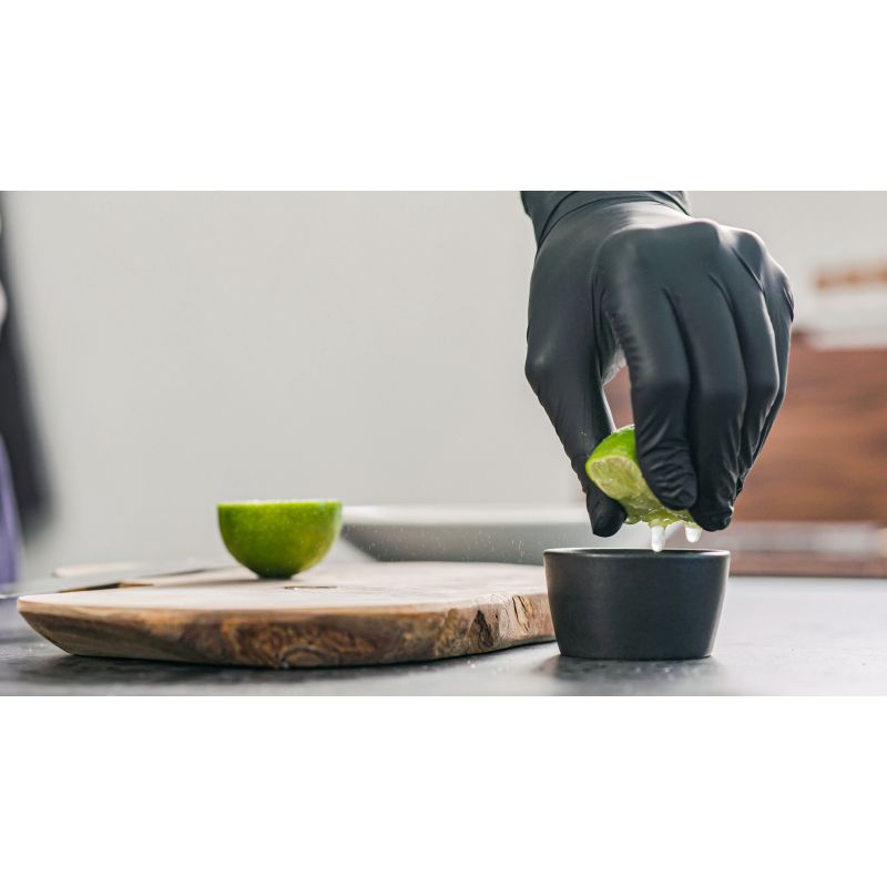 Nitrile gloves black Kid-Man N100, size XS