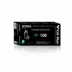 Vienreizlietojamie nitrila cimdi melni, M izmērs, iepakojumā 100