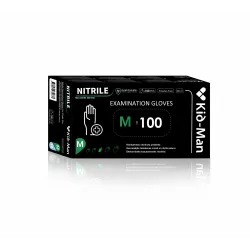 Black Disposable Nitrile Gloves, Size M, 100 pcs per Pack