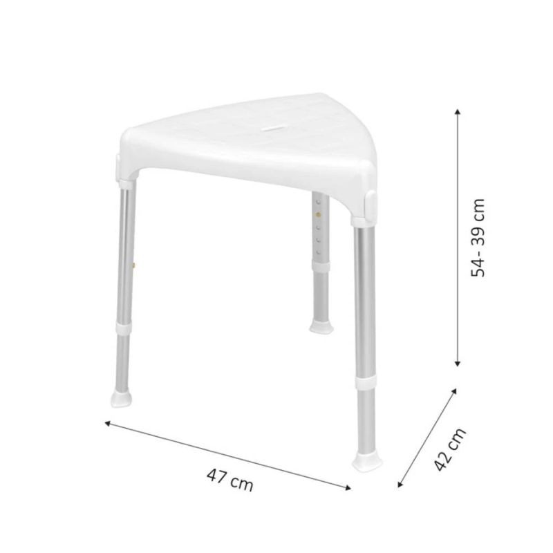 Trīsstūrveida dušas krēsls Trikis