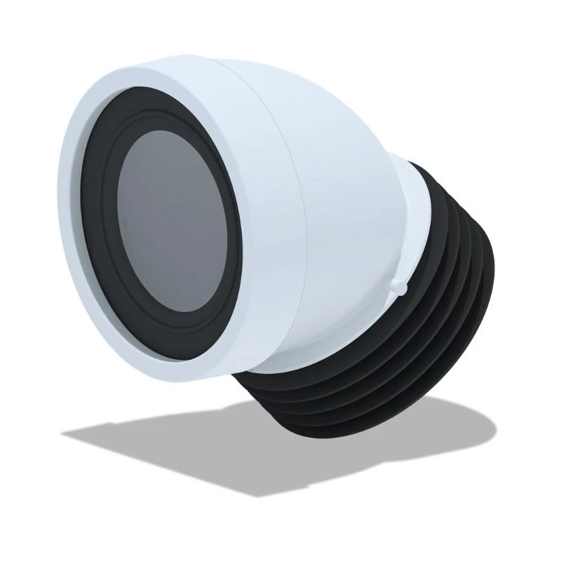 WC caurule - 110 mm, cietā, īsā 45 gr.