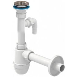 Sifons1 1-4 32 mm ar veļas mašīnas izvadu un cieto cauruli 200 mm