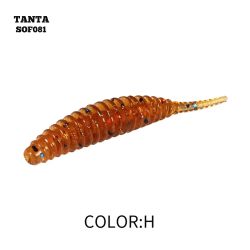 Silikona ēsma AsaTsuri Tanta Amber Flake, garums 2,5 cm, 20 gab.