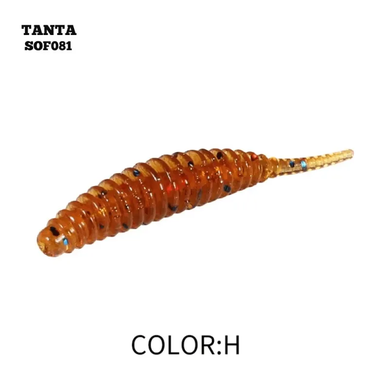 Silikona ēsma AsaTsuri Tanta Amber Flake, garums 2,5 cm, 20 gab.