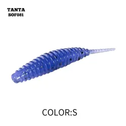 Силиконовая приманка AsaTsuri Tanta Blue Glitter, длина 2,5 см, 20 шт.