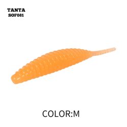 Silikona ēsma AsaTsuri Tanta Hot Orange, garums 2,5 cm, 20 gab.