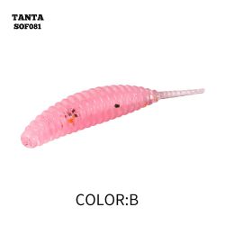 Silikona māneklis AsaTsuri Tanta Pink Glitter, garums 2,5 cm, 20 gab.