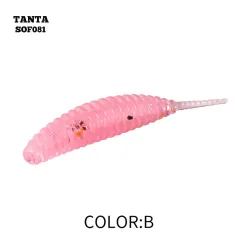 Silikona māneklis AsaTsuri Tanta Pink Glitter, garums 2,5 cm, 20 gab.