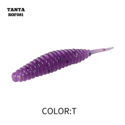 Silikona māneklis AsaTsuri Tanta Purple Glitter, garums 2,5 cm, 20 gab.