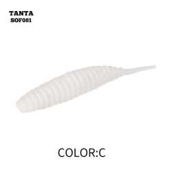 Silikona ēsma AsaTsuri Tanta White Pearl, garums 2,5 cm, 20 gab.