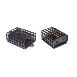 Metāla padevējs ar slēgtu dibenu KR-BL taisnstūrveida 60g. Melns