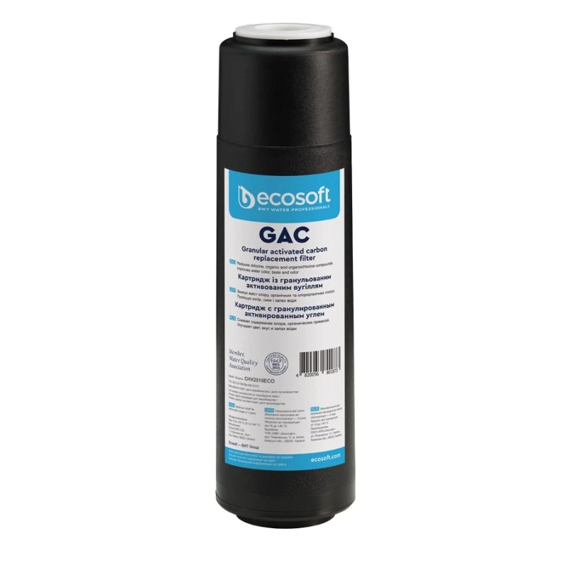 Filtra kārtridžs Ecosoft ar granulēto aktīvēto ogli 10″