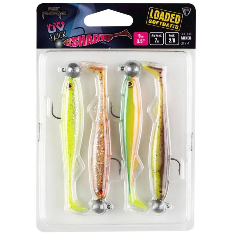 Silikona ēsma Fox Rage Slick Shad UV 9cm 7g 4gab.