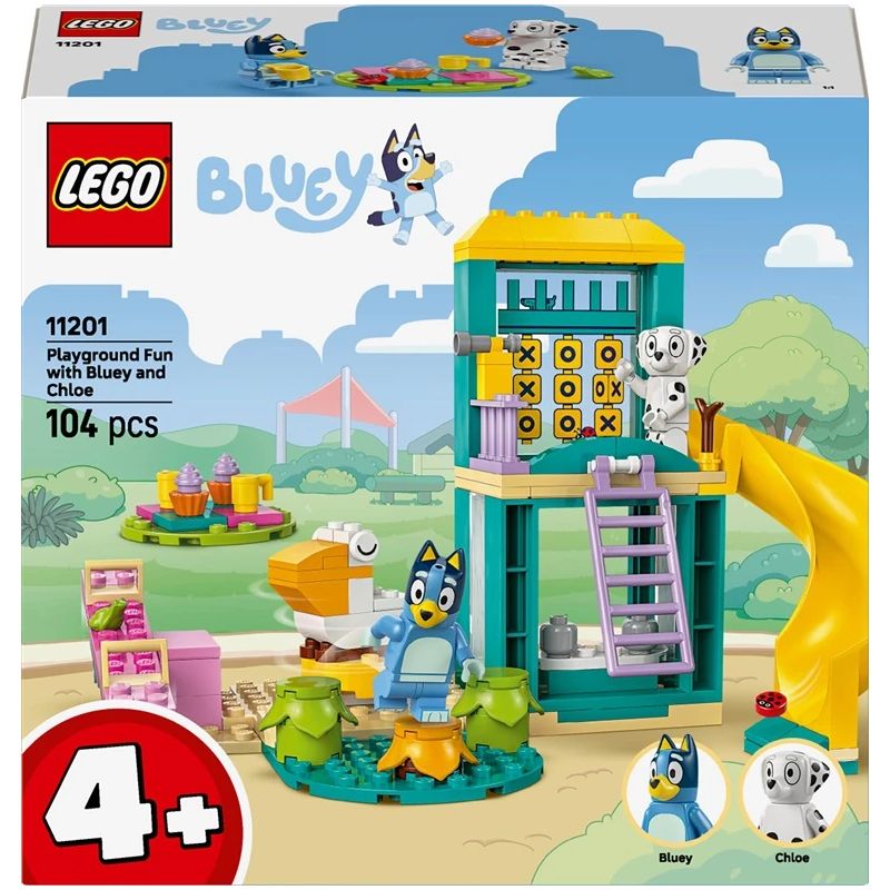 Konstruktorius LEGO Bluey Pramogos žaidimų aikštelėje su Bluey ir Chloe 11201, 104 vnt.
