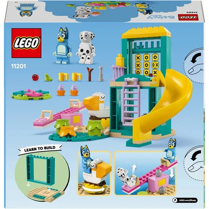 Konstruktors LEGO Bluey Jautrība rotaļlaukumā ar Bluey un Chloe 11201, 104 gab.