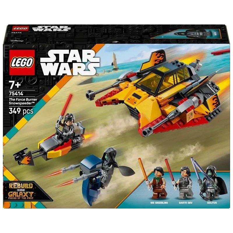 Konstruktors LEGO Star Wars Spēka deglis Snowspeeder 75414, 349 gab.