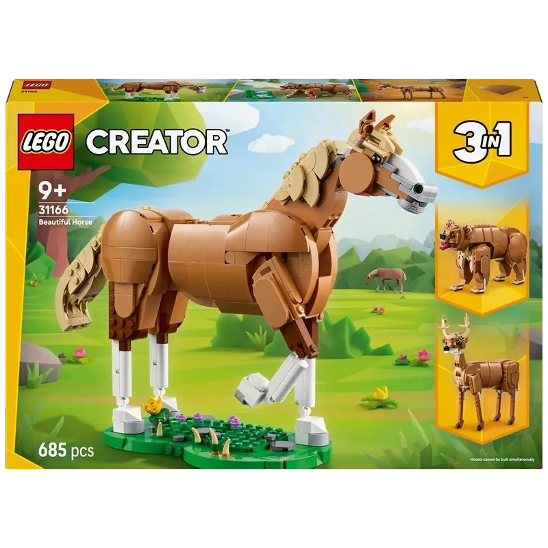 Konstruktors LEGO Creator 3in1 Beautiful Horse 31166