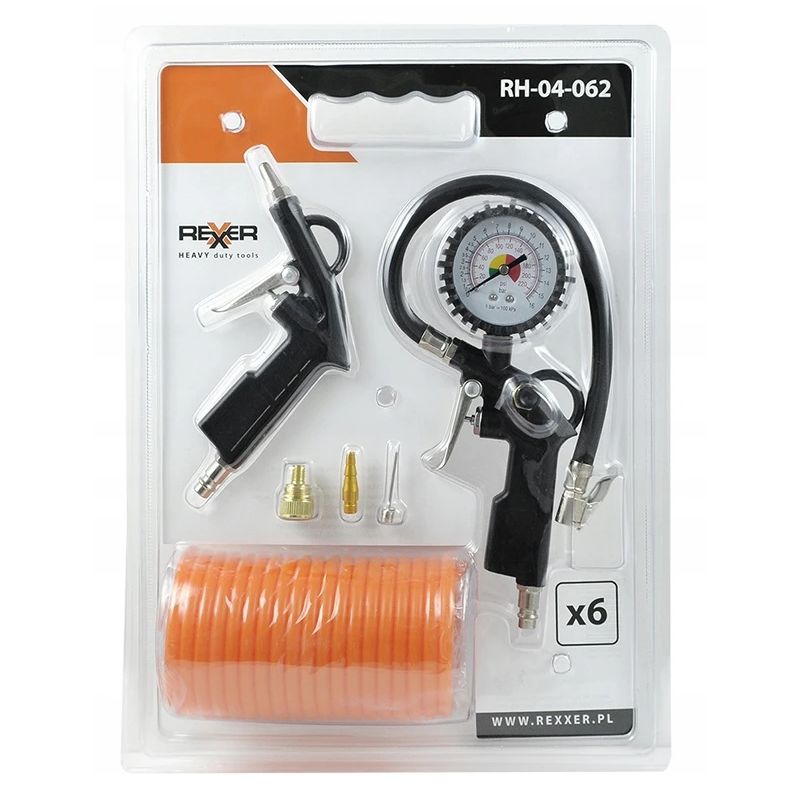 Pneimatisko piederumu komplekts, 6 gab.