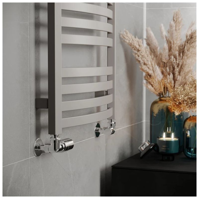 Ar ūdeni apsildāms dvieļu žāvētāja stienis Terma D01, sparkling grey krās., 50 cm x 96 cm, 500 W